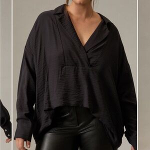 Anthropologie Black Blouse